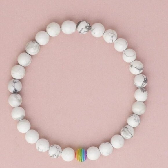 Vitality Extracts White Howlite Rainbow Diffuser Bracelet / BRAND NEW - Picture 3 of 7